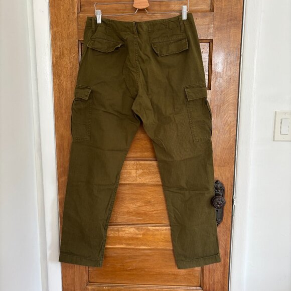 J.Crew Mercantile Flex Olive Green Cargo Straight Leg Pants - 35x32 - Picture 4 of 4